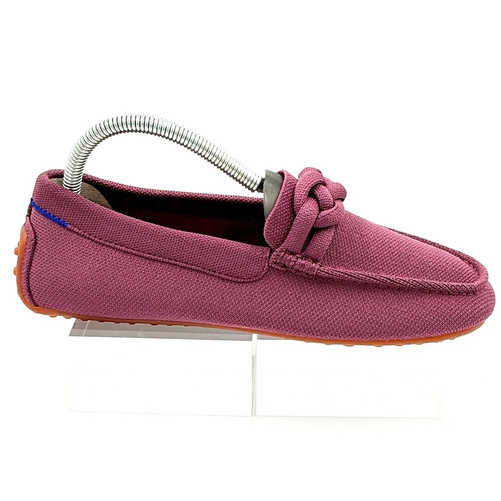 Rothy's Knot-Top Loafer in Purple/Mauve with Tan Sole